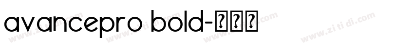 avancepro bold字体转换